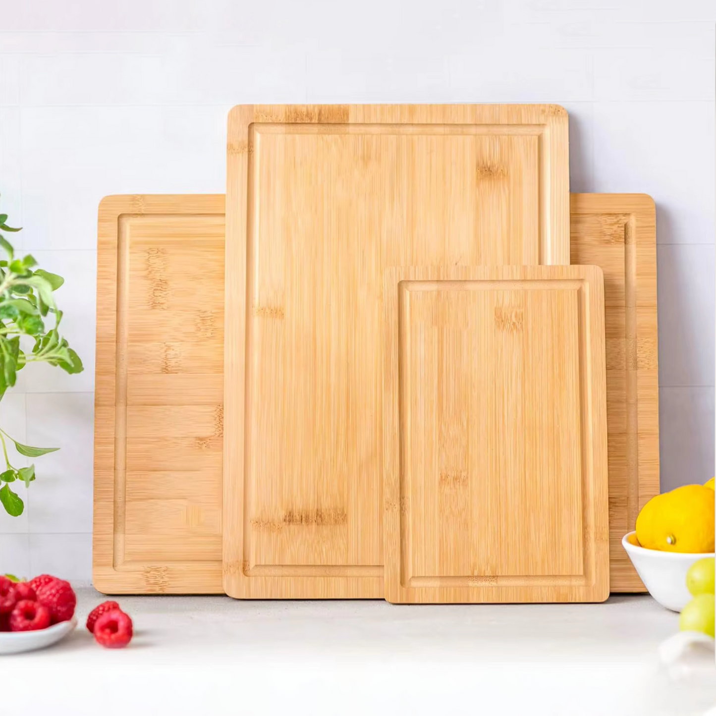 3-Piece Bamboo Cutting Board Set-0