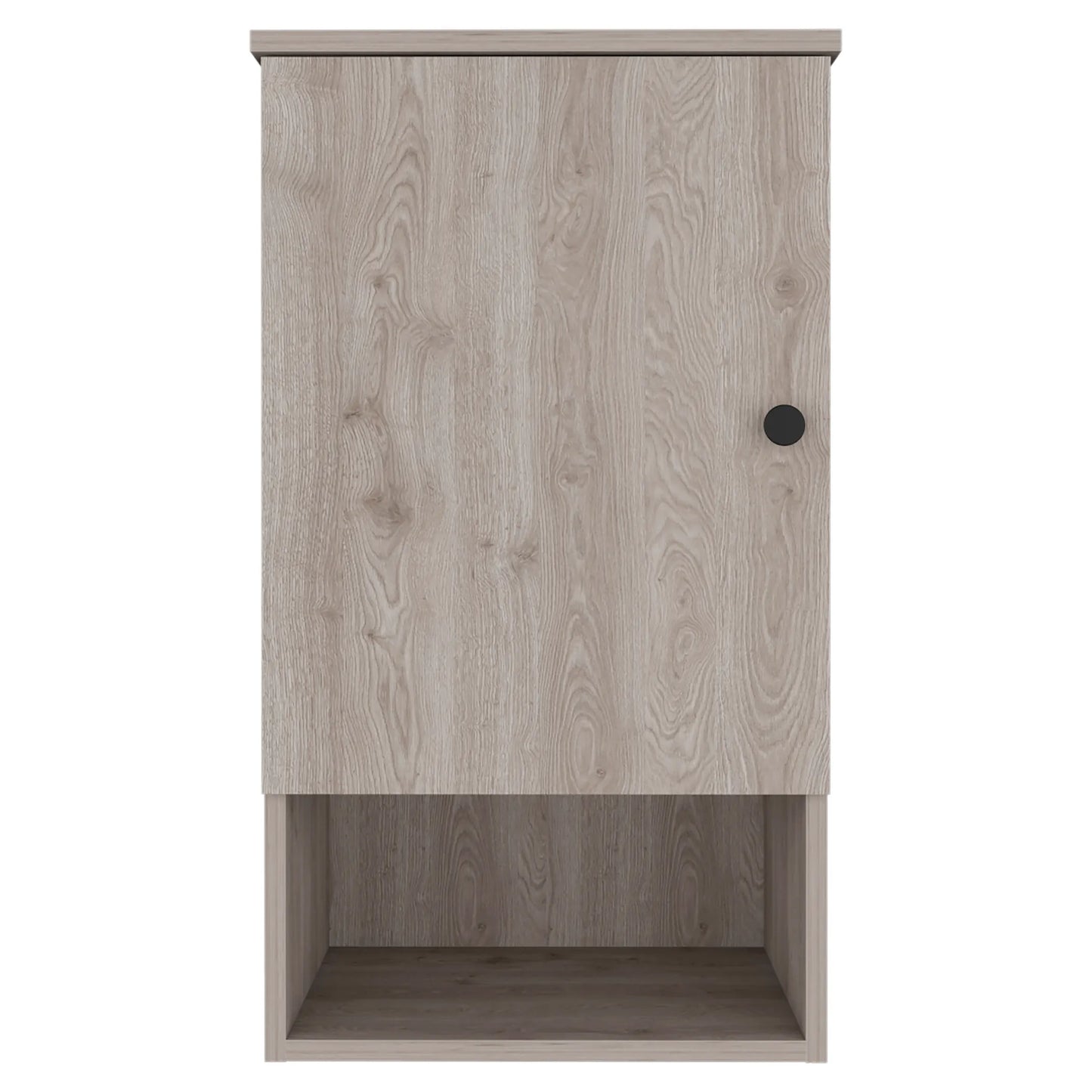 16" Light Gray Wood Floating Single Door Bathroom Vanity And Medicine Cabinet