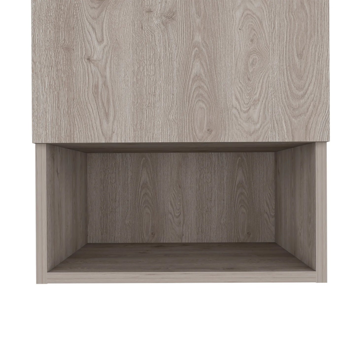 16" Light Gray Wood Floating Single Door Bathroom Vanity And Medicine Cabinet