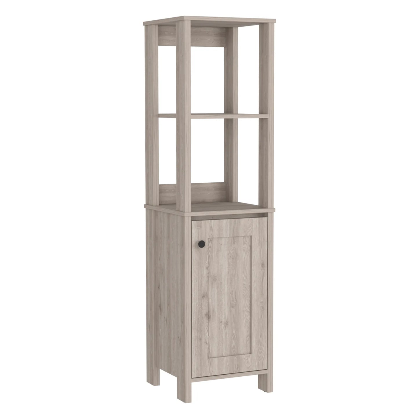 16" Light Gray Wood Freestanding Single Door Bathroom Vanity