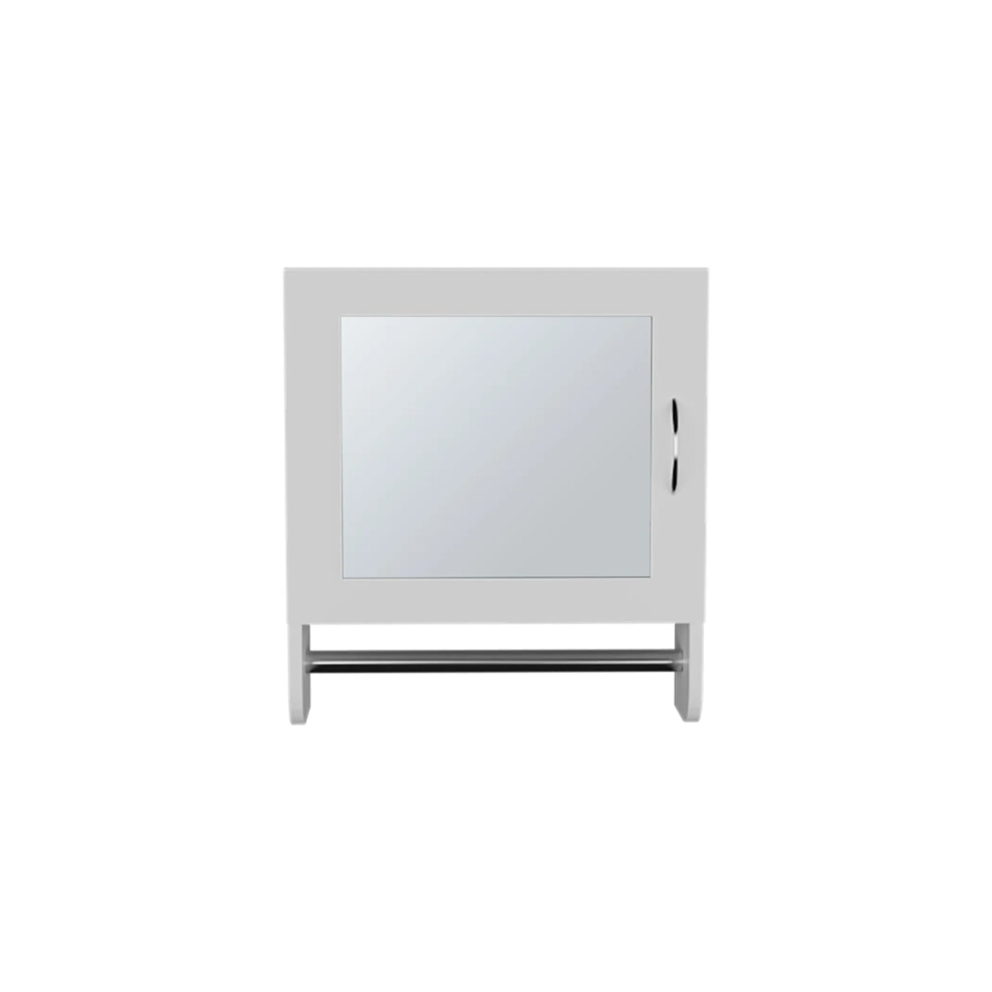 18" White Wood, Metal Floating Bathroom Vanity