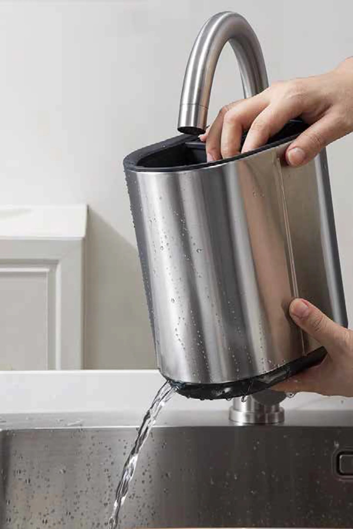 Cuisine Collection Countertop Kitchen Tools & Knife Holder, Fingerprint Resistant Matt Finish
