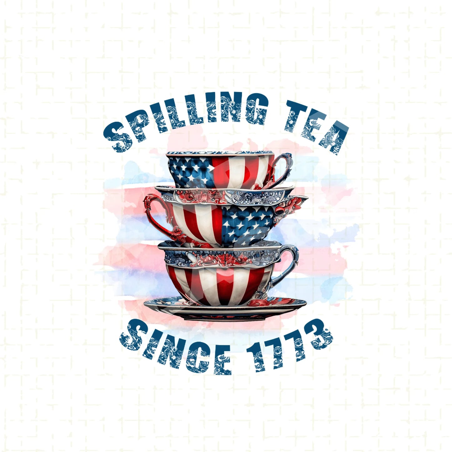 Spilling Tea in America Kitchen Towel