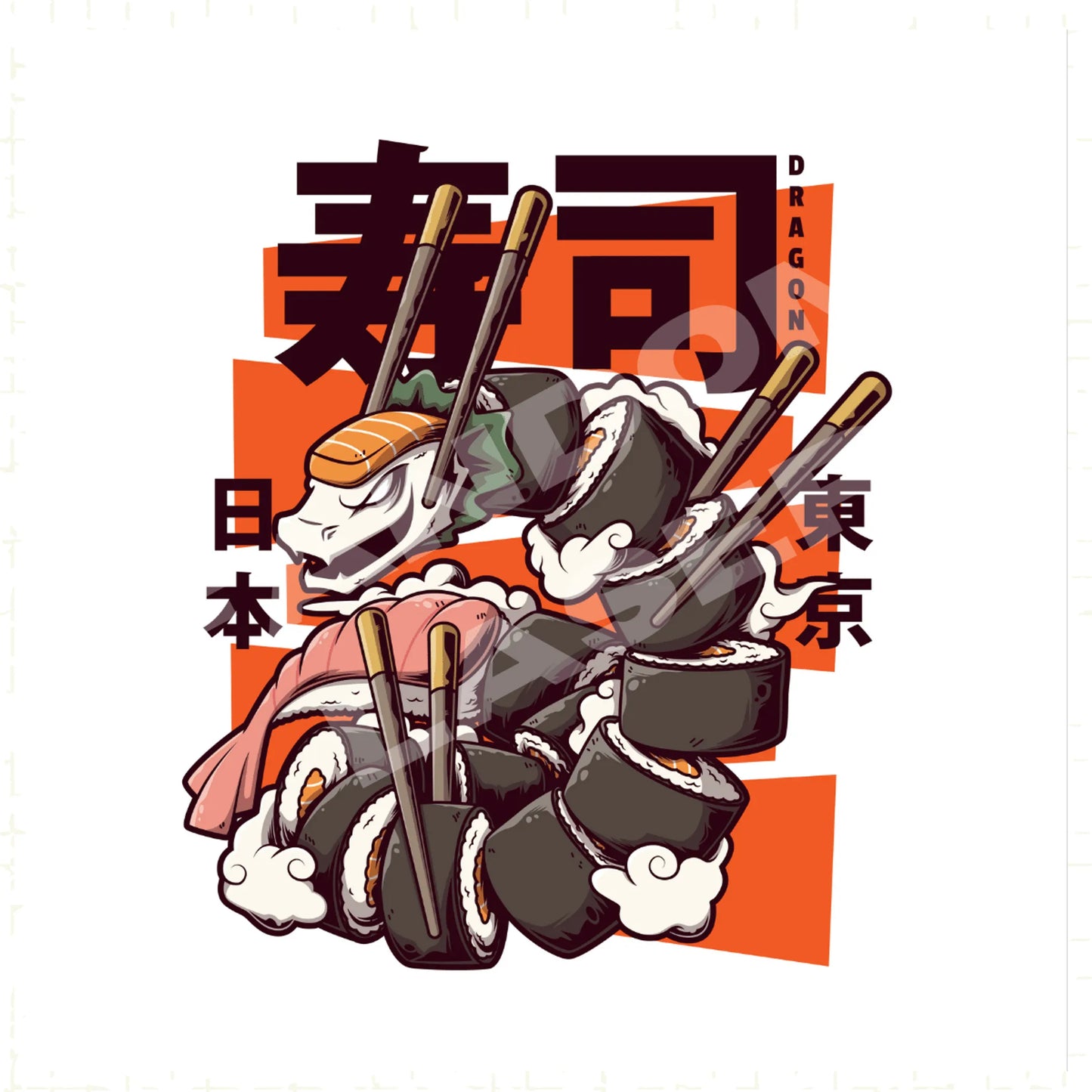 Sushi Dragon Kitchen Towel