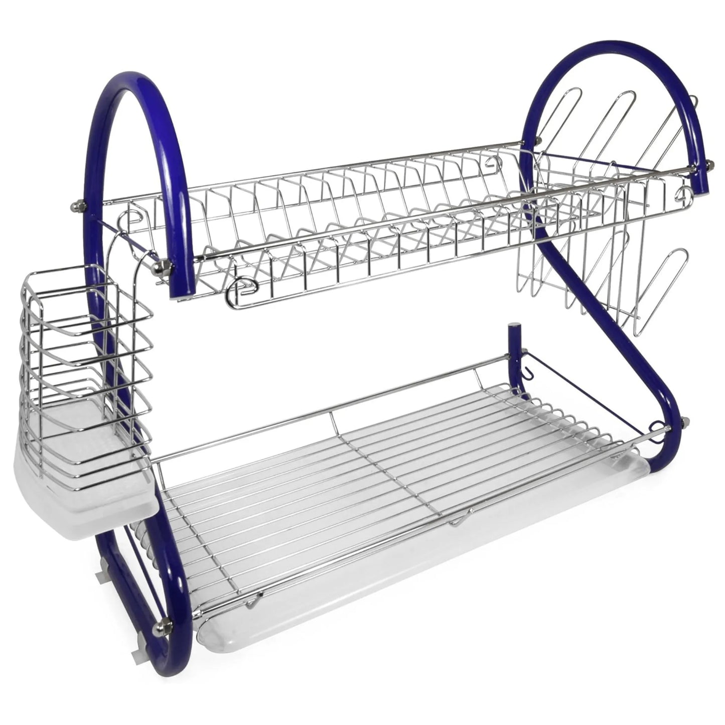 Better Chef 2-Level Colored-Chrome-Plated S-Shaped Dish Rack
