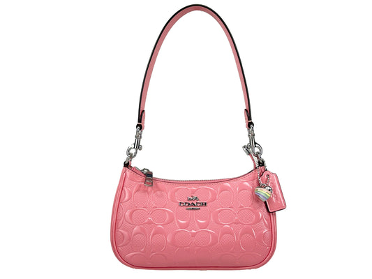 Coach Teri Mini Patent leather Heart Charm Crossbody Bag