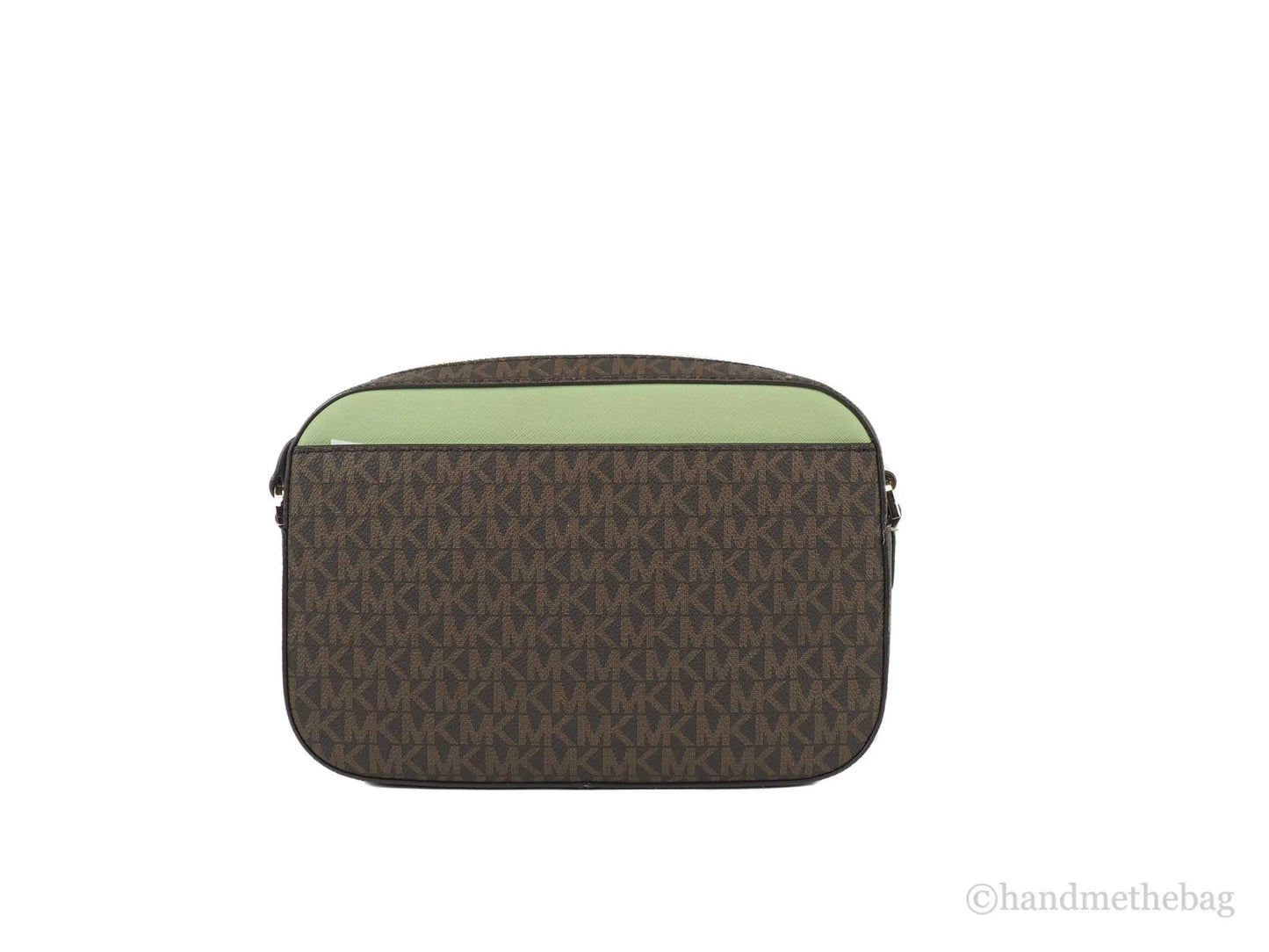 Michael Kors Jet Set EW Brown Sage Zip Chain Crossbody