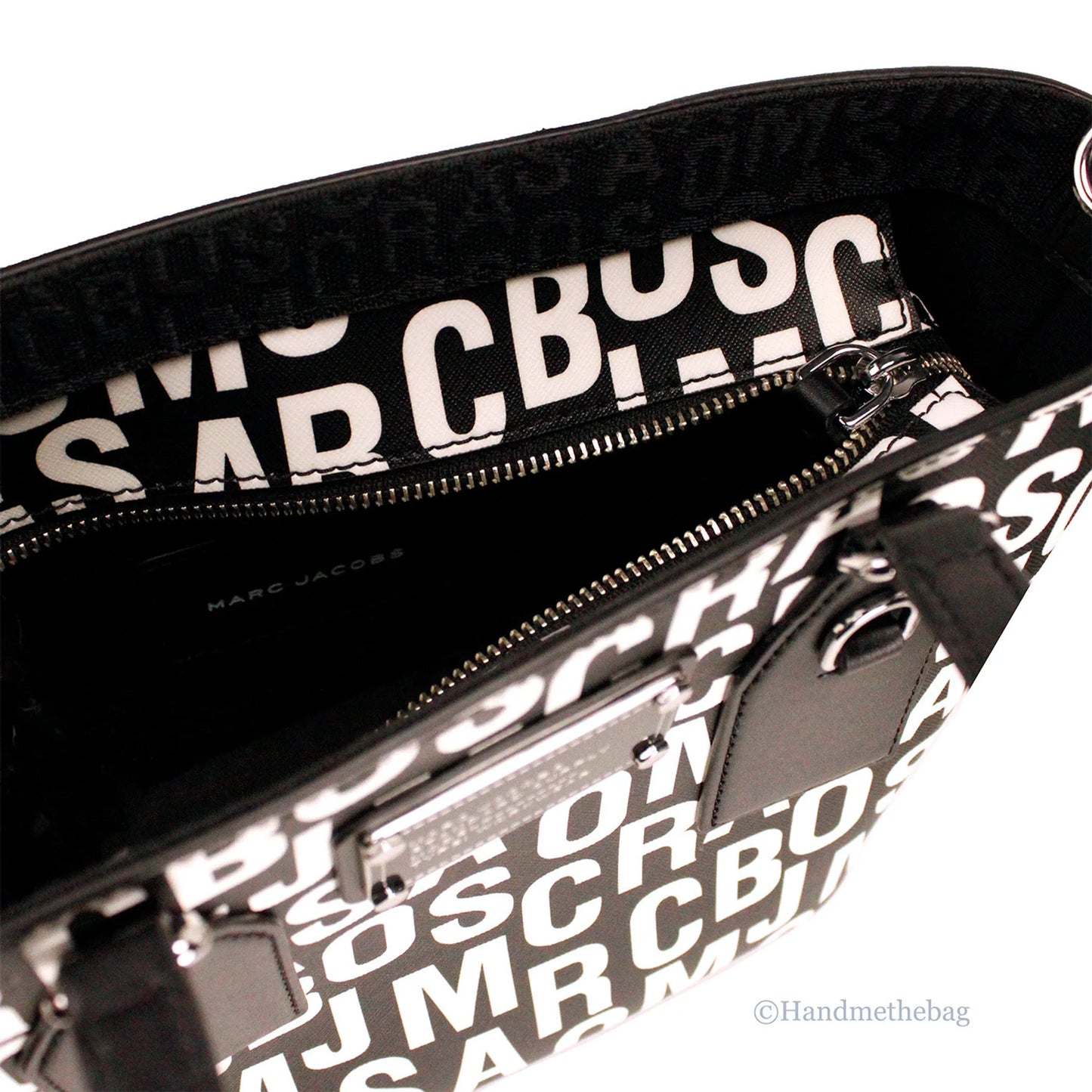 Marc Jacobs Monogram Print Leather Tote Crossbody Bag