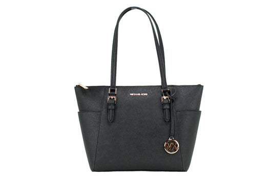 Michael Kors Charlotte Leather Top Zip Bag