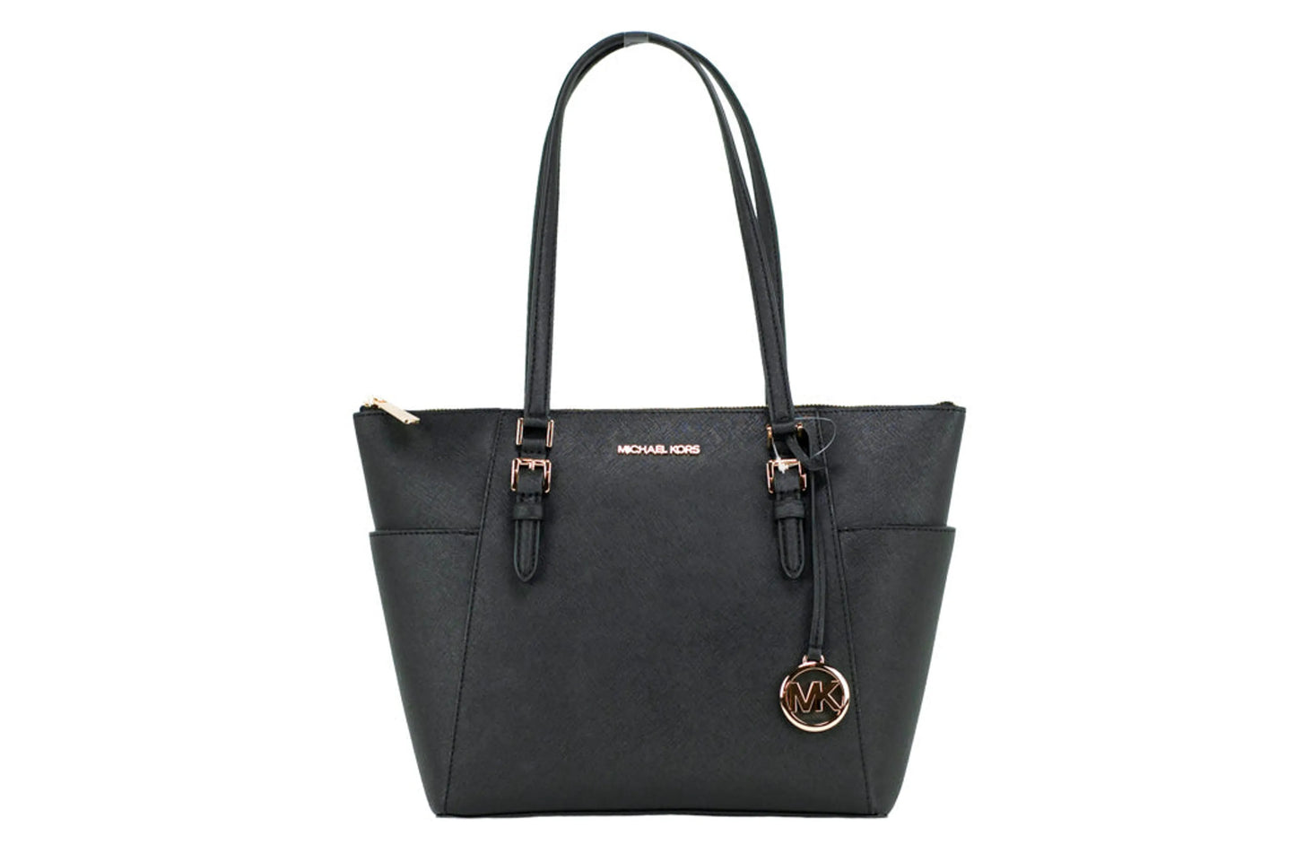 Michael Kors Charlotte Leather Top Zip Bag