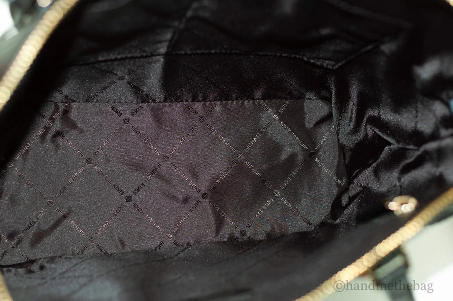 Michael Kors Charlotte Leather Top Zip Bag