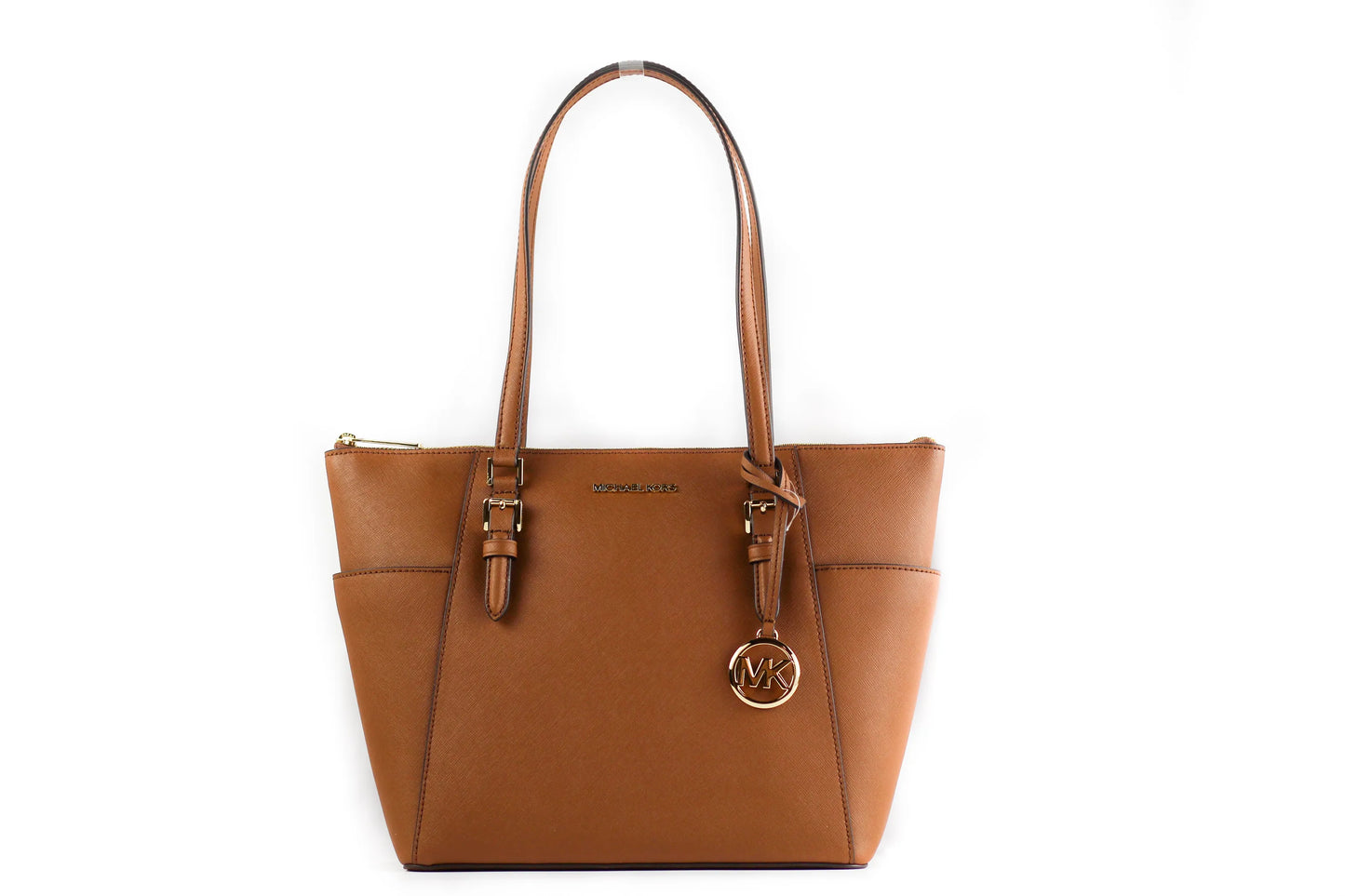 Michael Kors Charlotte Luggage Leather Top Zip Tote