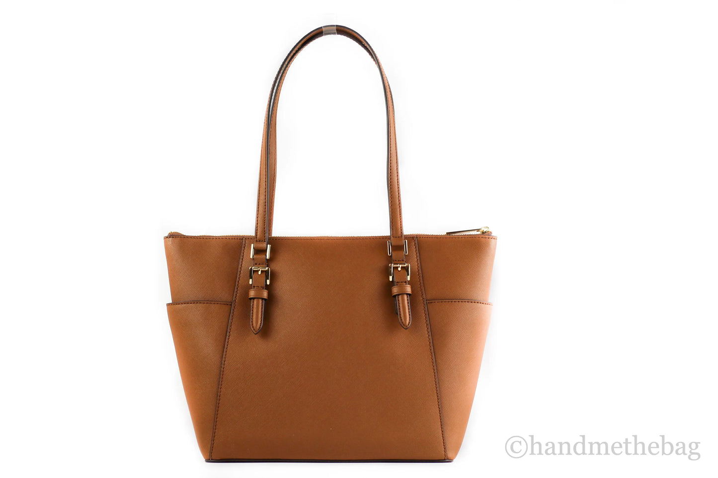 Michael Kors Charlotte Luggage Leather Top Zip Tote