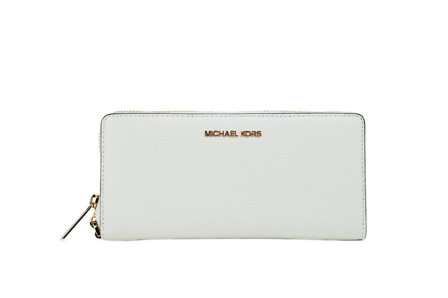 Michael Kors Jet Set Travel Optic White Gold Continental Wristlet Wallet