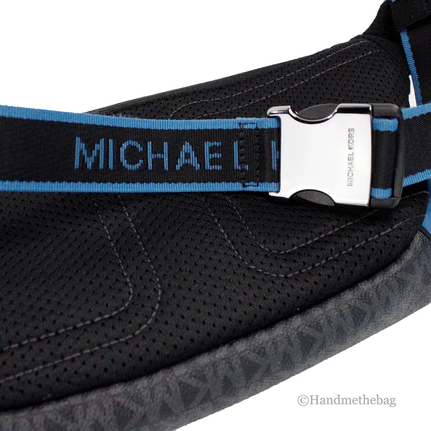 Michael Kors Cooper Blue Leather Utility Belt Bag
