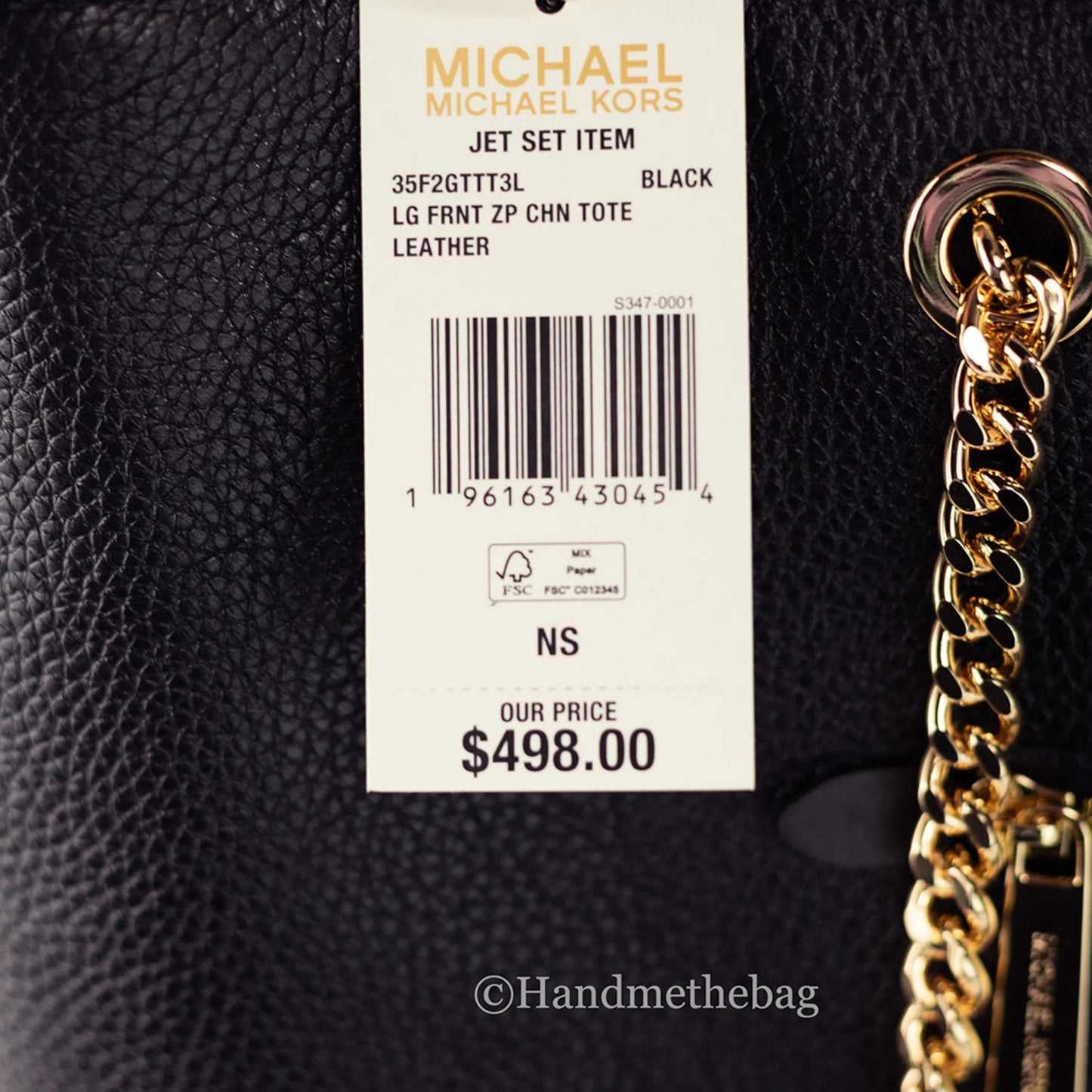 Michael Kors Front Zip Chain Tote