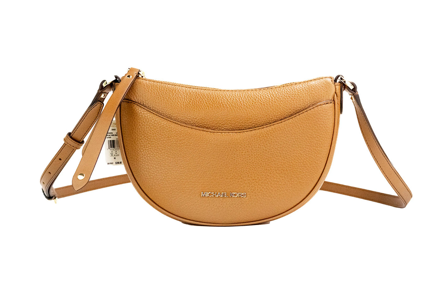 Michael Kors Dover Luggage Half Moon Crossbody Bag