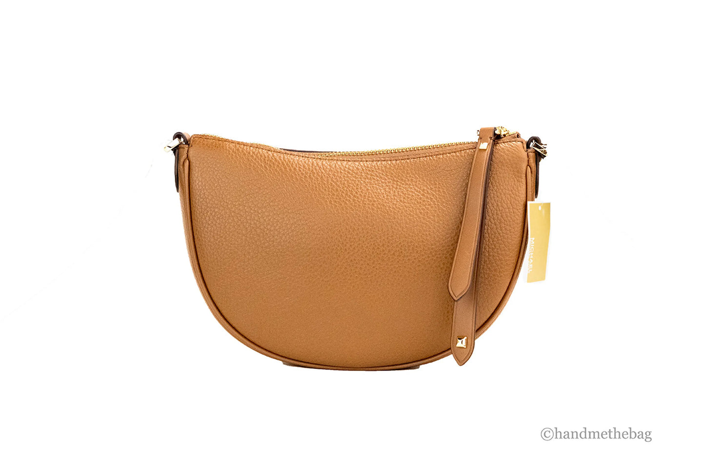 Michael Kors Dover Luggage Half Moon Crossbody Bag