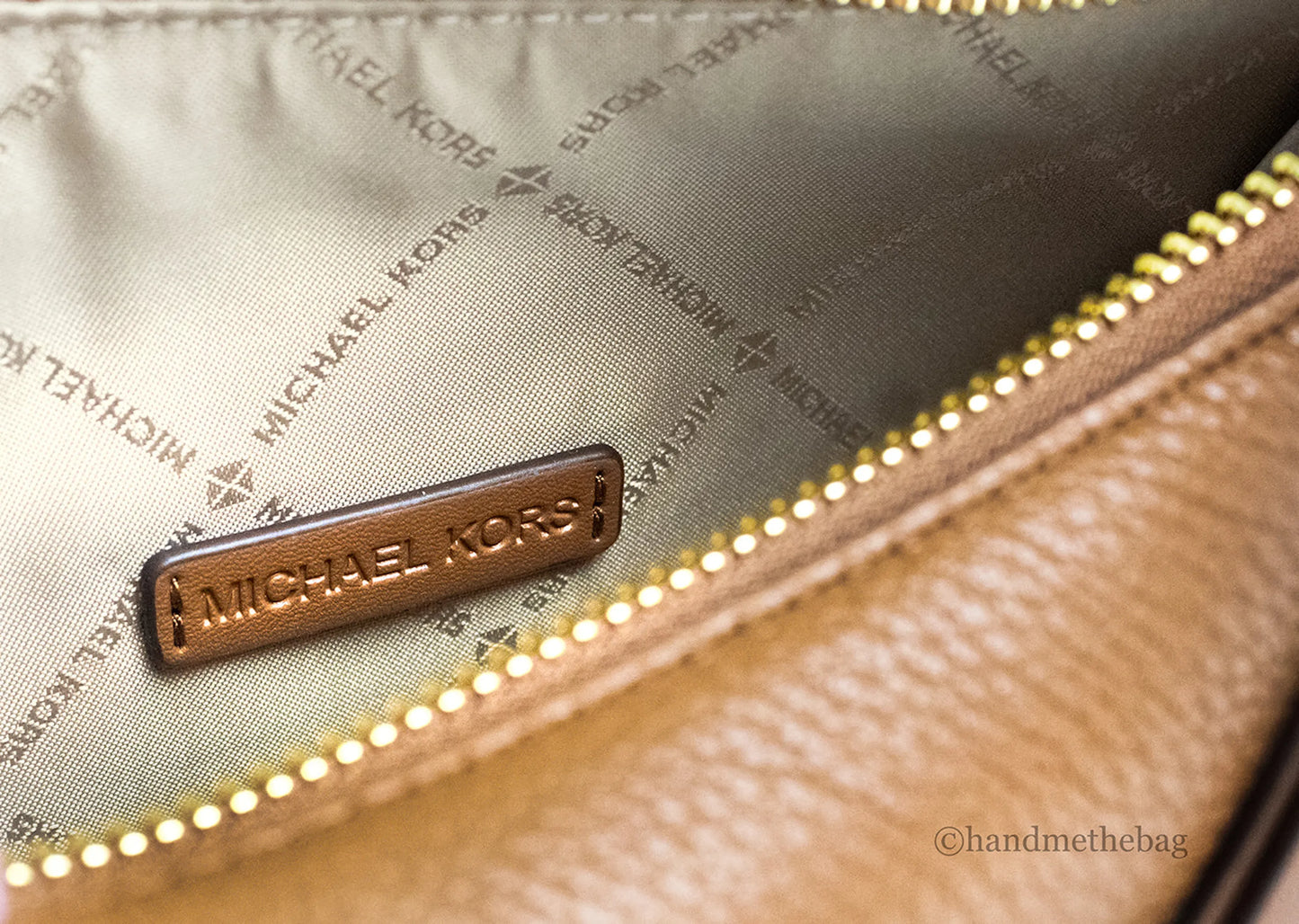 Michael Kors Dover Luggage Half Moon Crossbody Bag