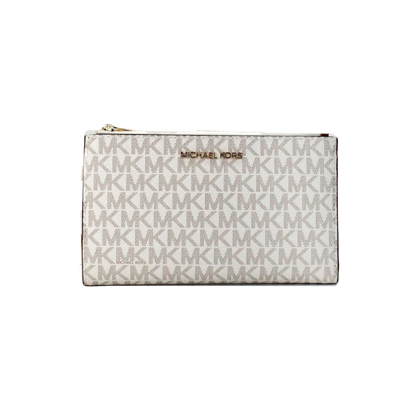 Michael Kors Jet Set Vanilla Double Zip Wallet