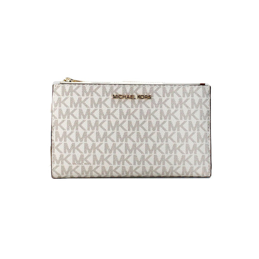 Michael Kors Jet Set Vanilla Double Zip Wallet