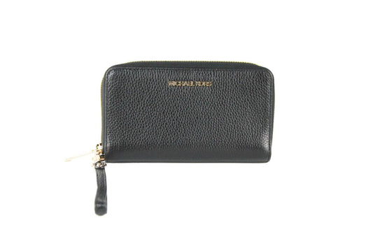 Michael Kors Jet Set Leather Gold Multifunction Phone Wristlet Wallet