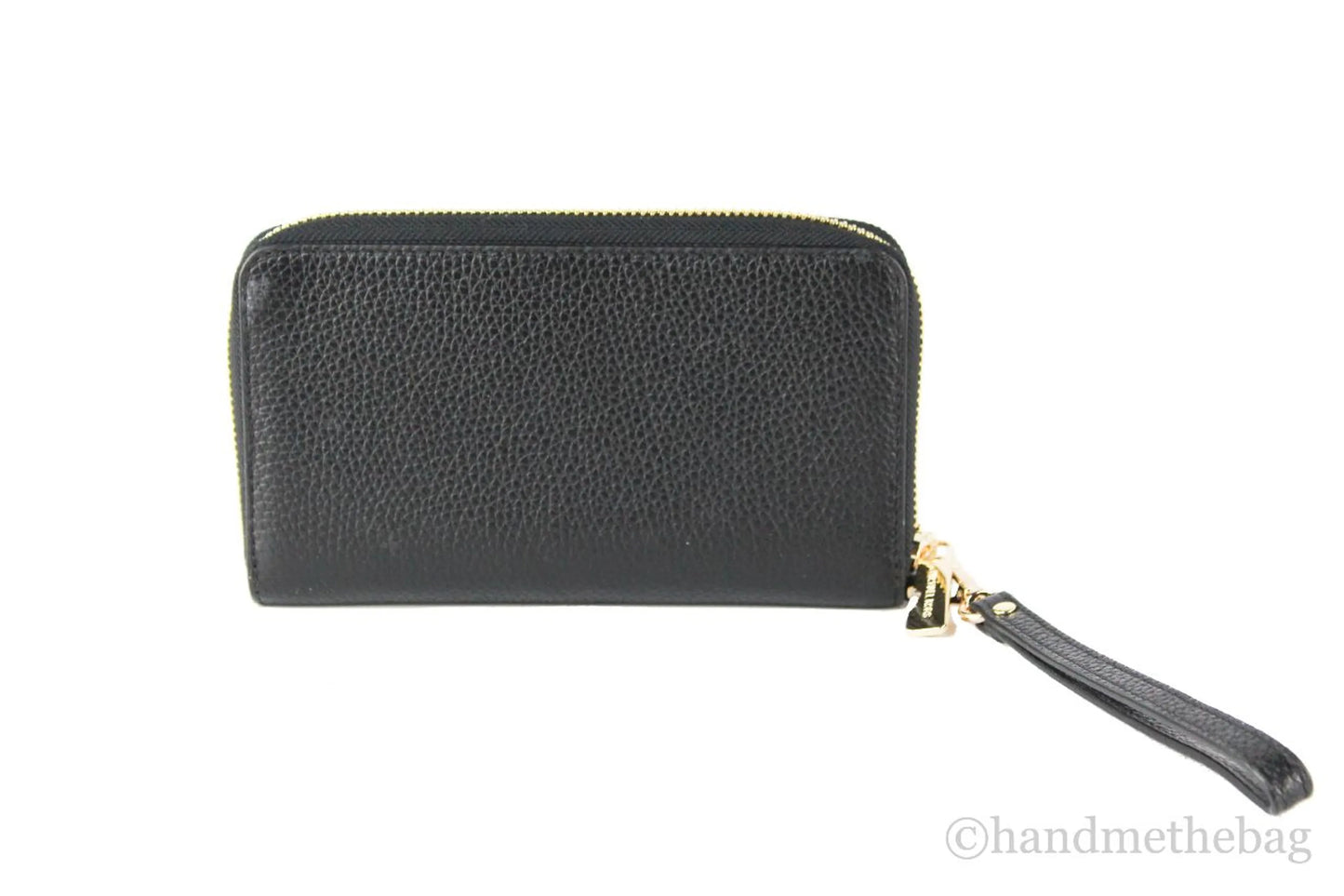 Michael Kors Jet Set Leather Gold Multifunction Phone Wristlet Wallet