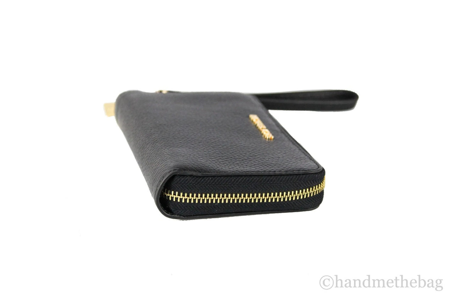Michael Kors Jet Set Leather Gold Multifunction Phone Wristlet Wallet