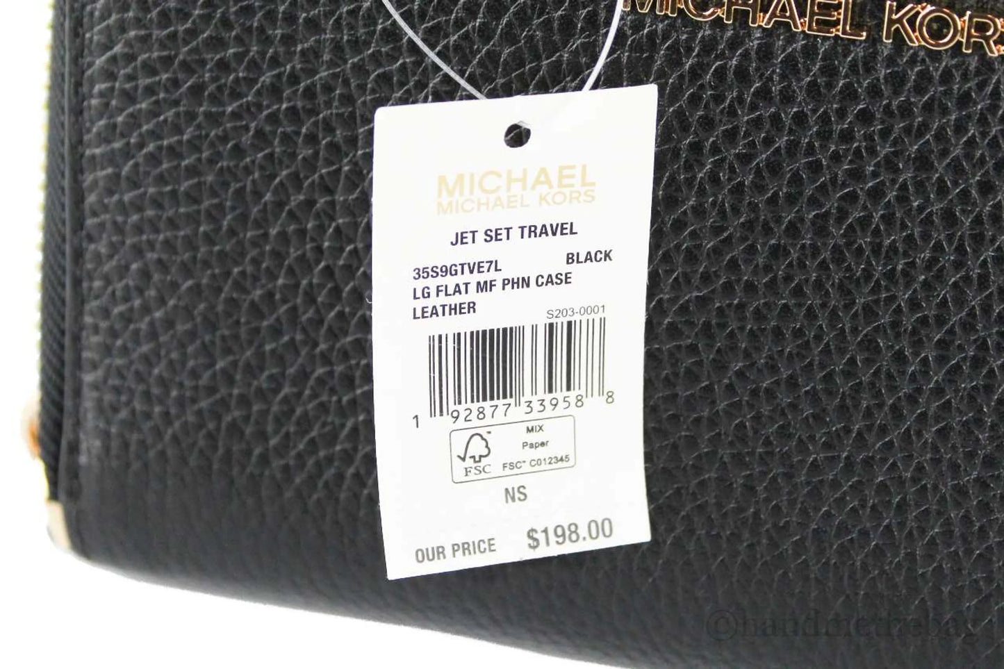Michael Kors Jet Set Leather Gold Multifunction Phone Wristlet Wallet