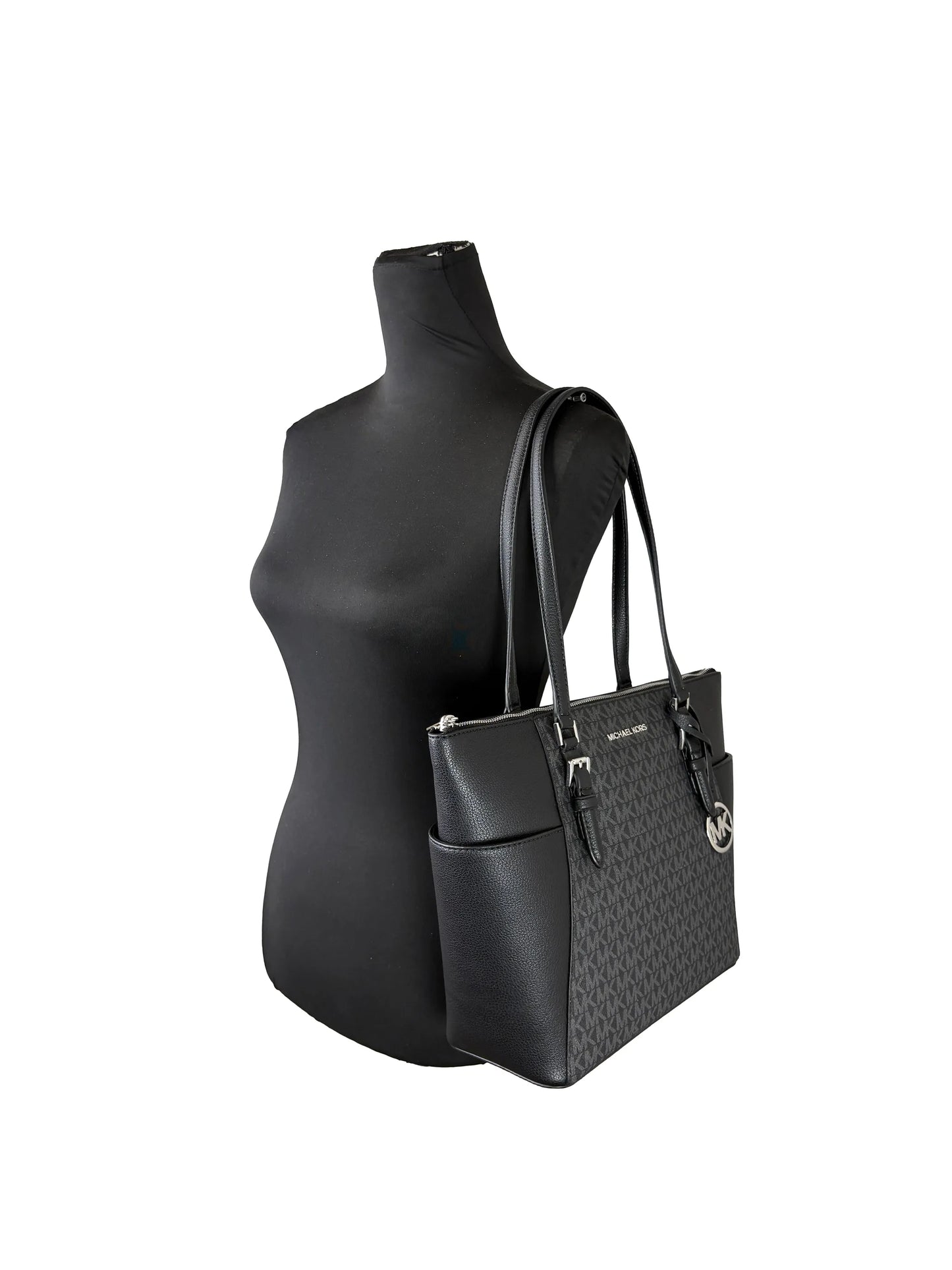 Michael Kors Charlotte Leather Top Zip Bag
