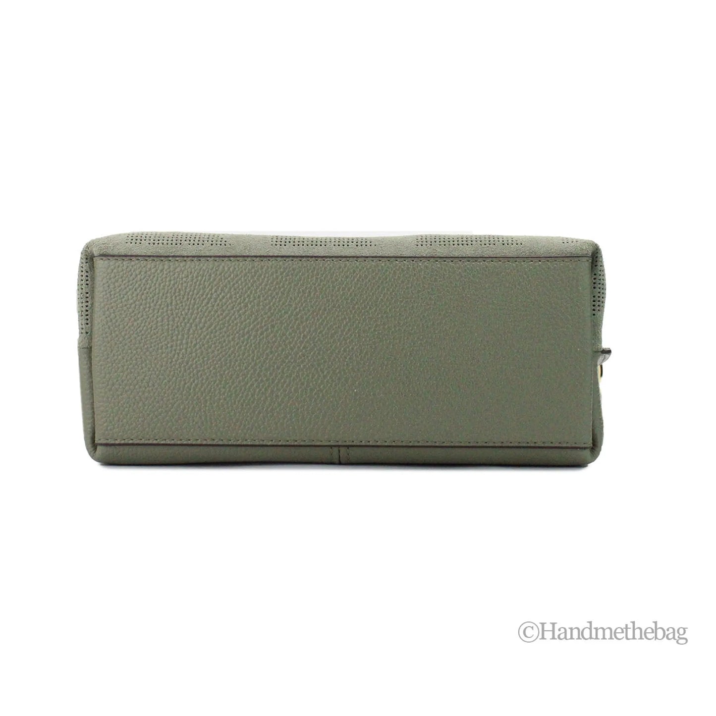 Michael Kors Joan Green Perforated Suede Slouchy Messenger