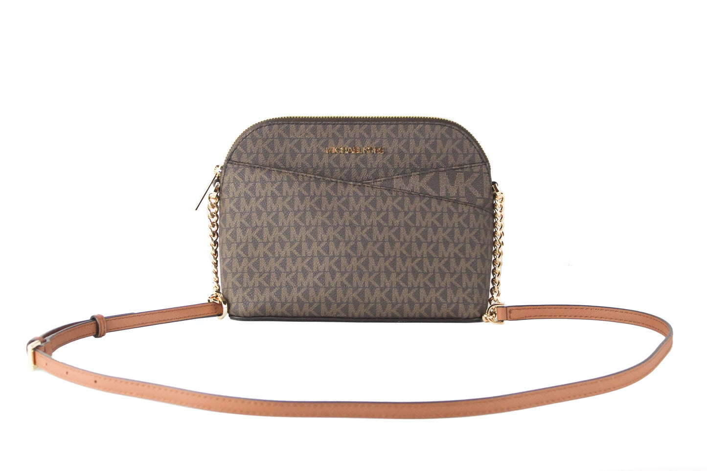 Michael Kors Jet Set Signature PVC X Cross Dome Crossbody