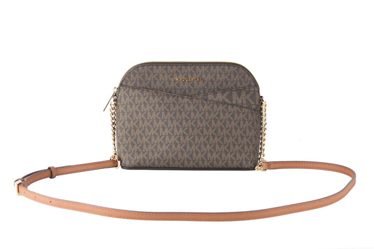 Michael Kors Jet Set Signature PVC X Cross Dome Crossbody