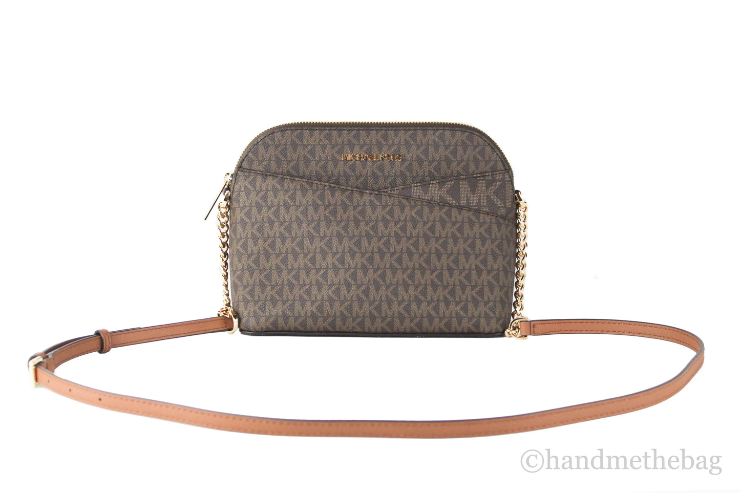 Michael Kors Jet Set Signature PVC X Cross Dome Crossbody