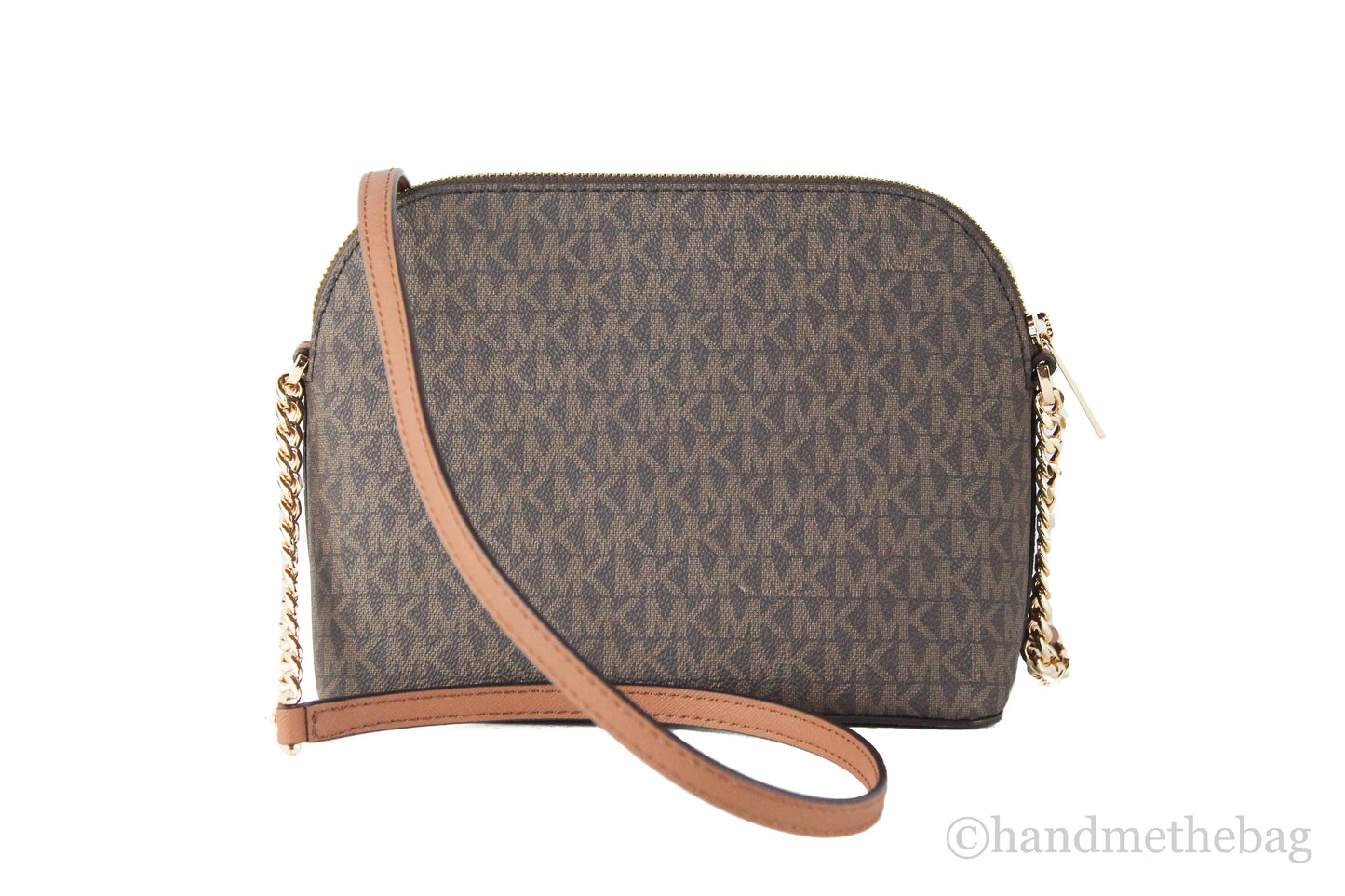 Michael Kors Jet Set Signature PVC X Cross Dome Crossbody
