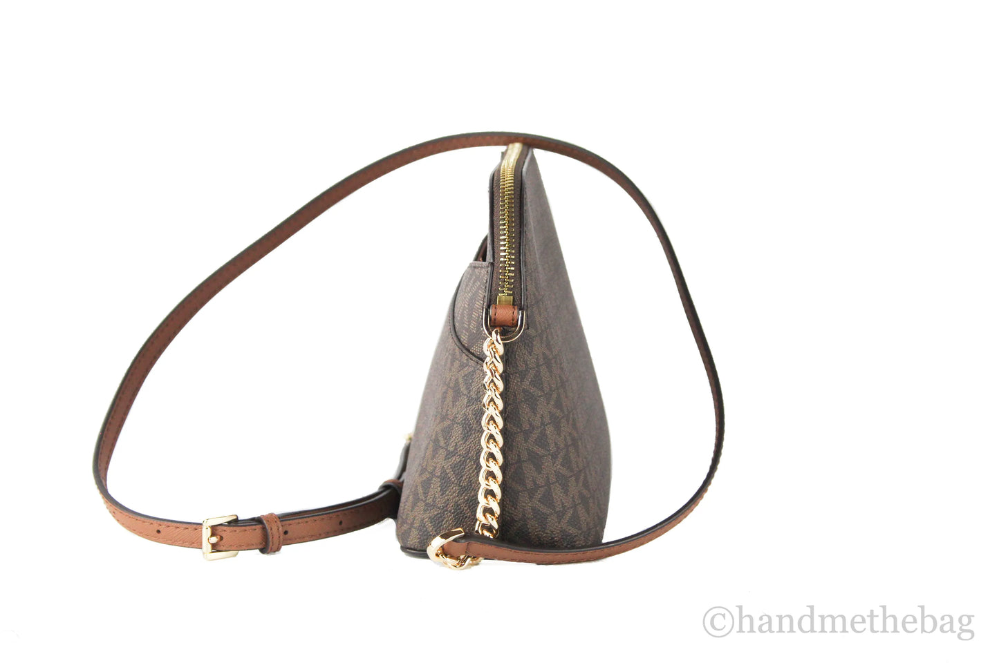 Michael Kors Jet Set Signature PVC X Cross Dome Crossbody