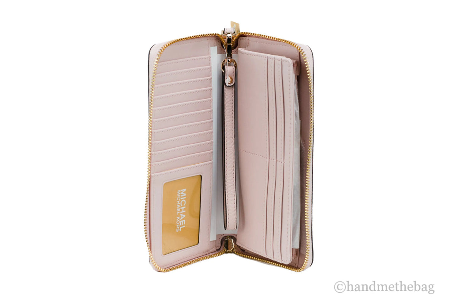 Michael Kors Jet Set Travel Powder Blush Continental Wristlet Wallet