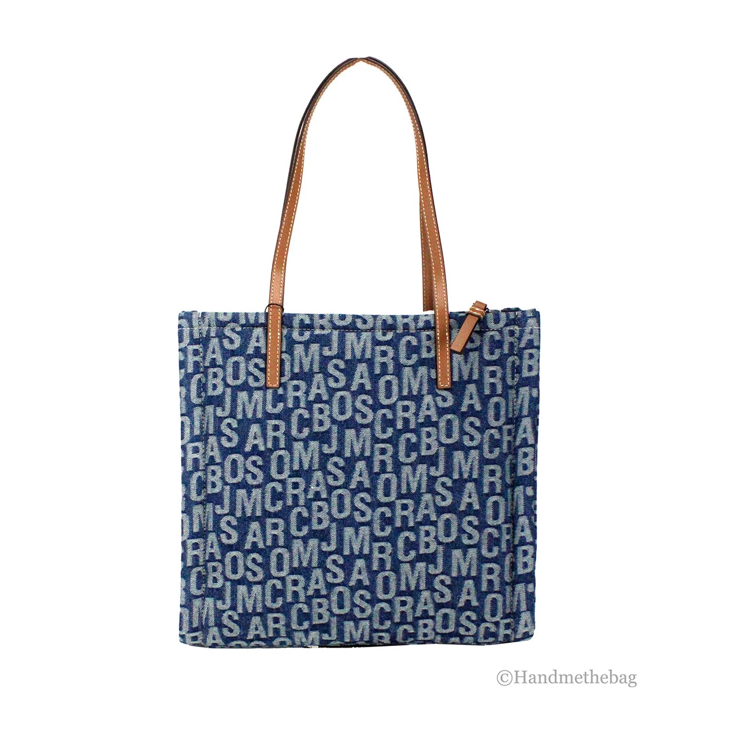 Marc Jacobs The Washed Monogram Denim Grind Canvas Tote