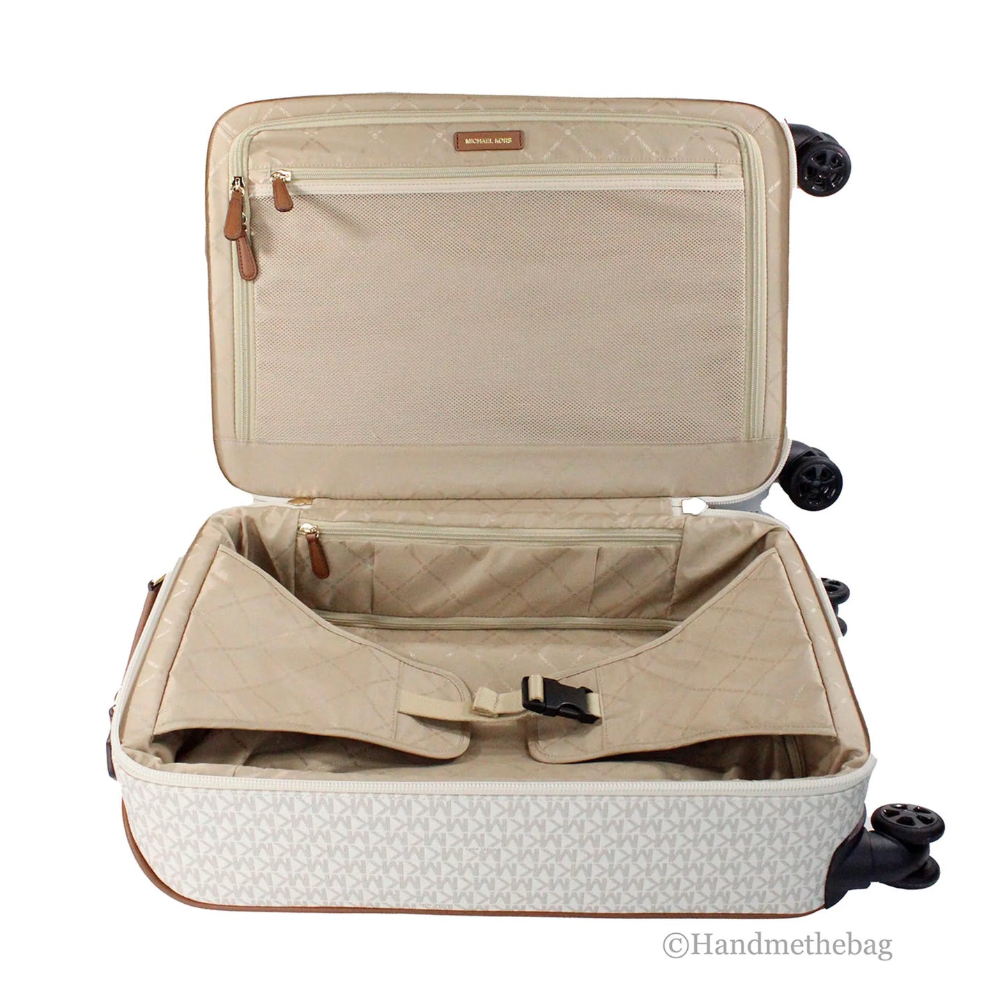 Michael Kors Travel Vanilla Trolley Rolling Suitcase
