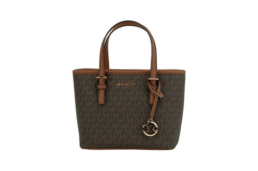 Michael Kors Jet Set Brown Signature XS Carryall