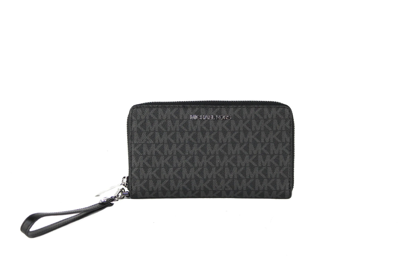 Michael Kors Jet Set Signature Zip Around Phone Holder Wrist Wallet