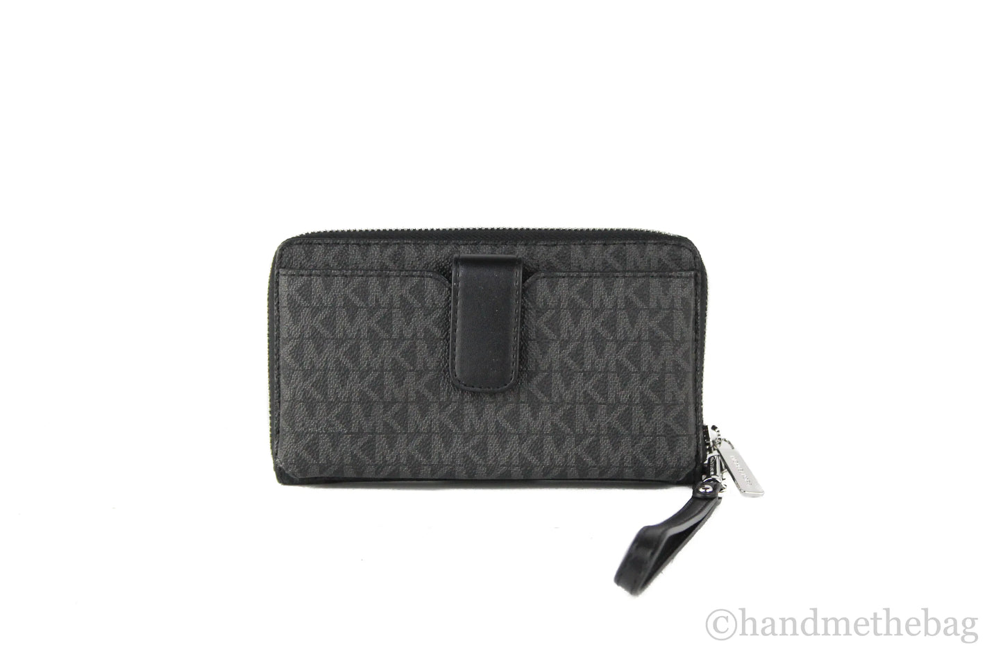 Michael Kors Jet Set Signature Zip Around Phone Holder Wrist Wallet