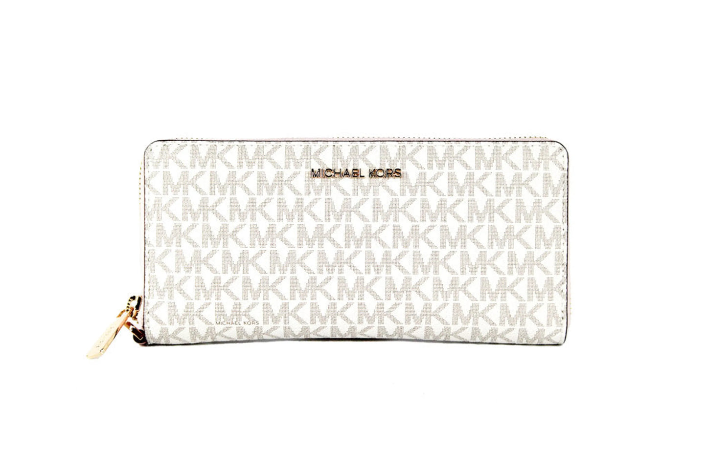 Michael Kors Jet Set Travel Vanilla Pink Continental Wallet