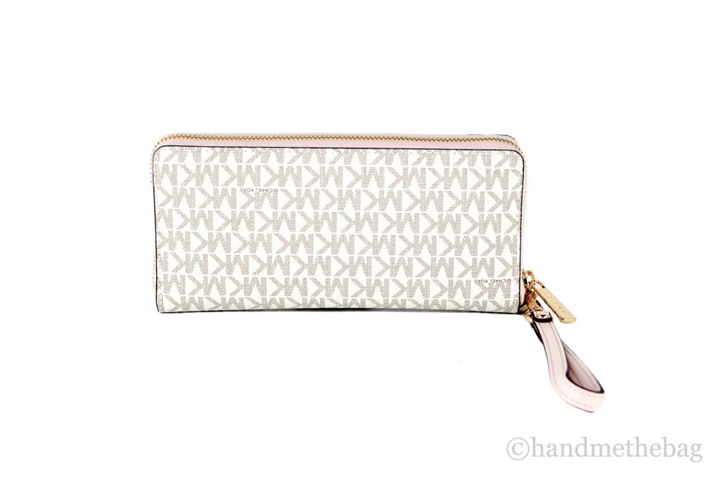 Michael Kors Jet Set Travel Vanilla Pink Continental Wallet