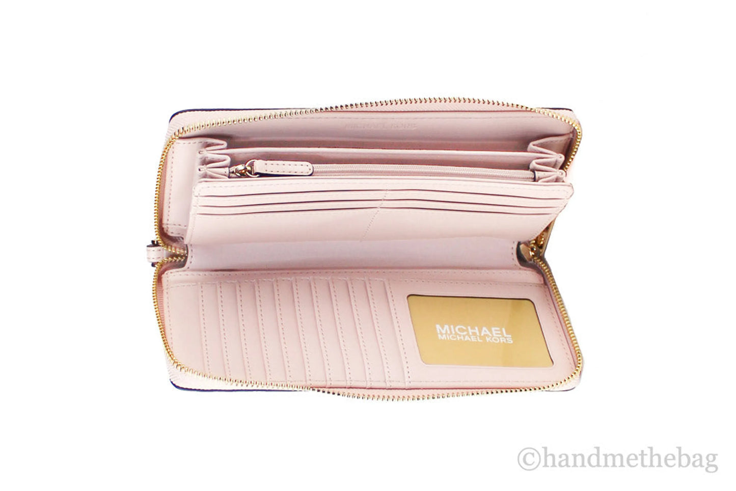 Michael Kors Jet Set Travel Vanilla Pink Continental Wallet
