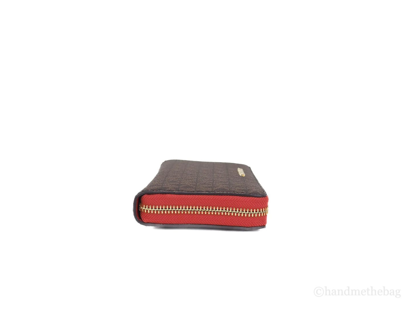 Michael Kors Jet Set Travel Brown Signature Flame Continental Wrist Wallet