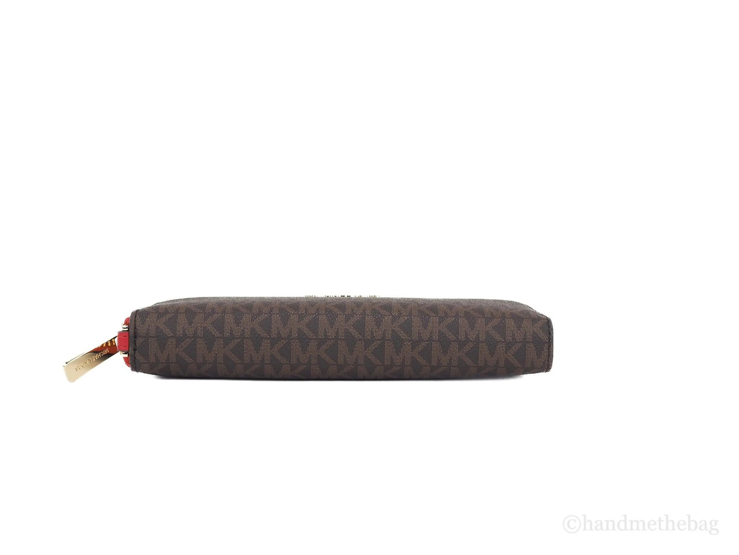 Michael Kors Jet Set Travel Brown Signature Flame Continental Wrist Wallet