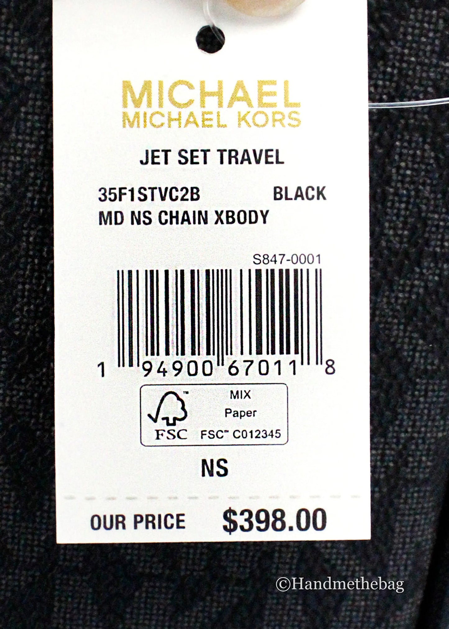 Michael Kors Flight PVC North South Chain Crossbody