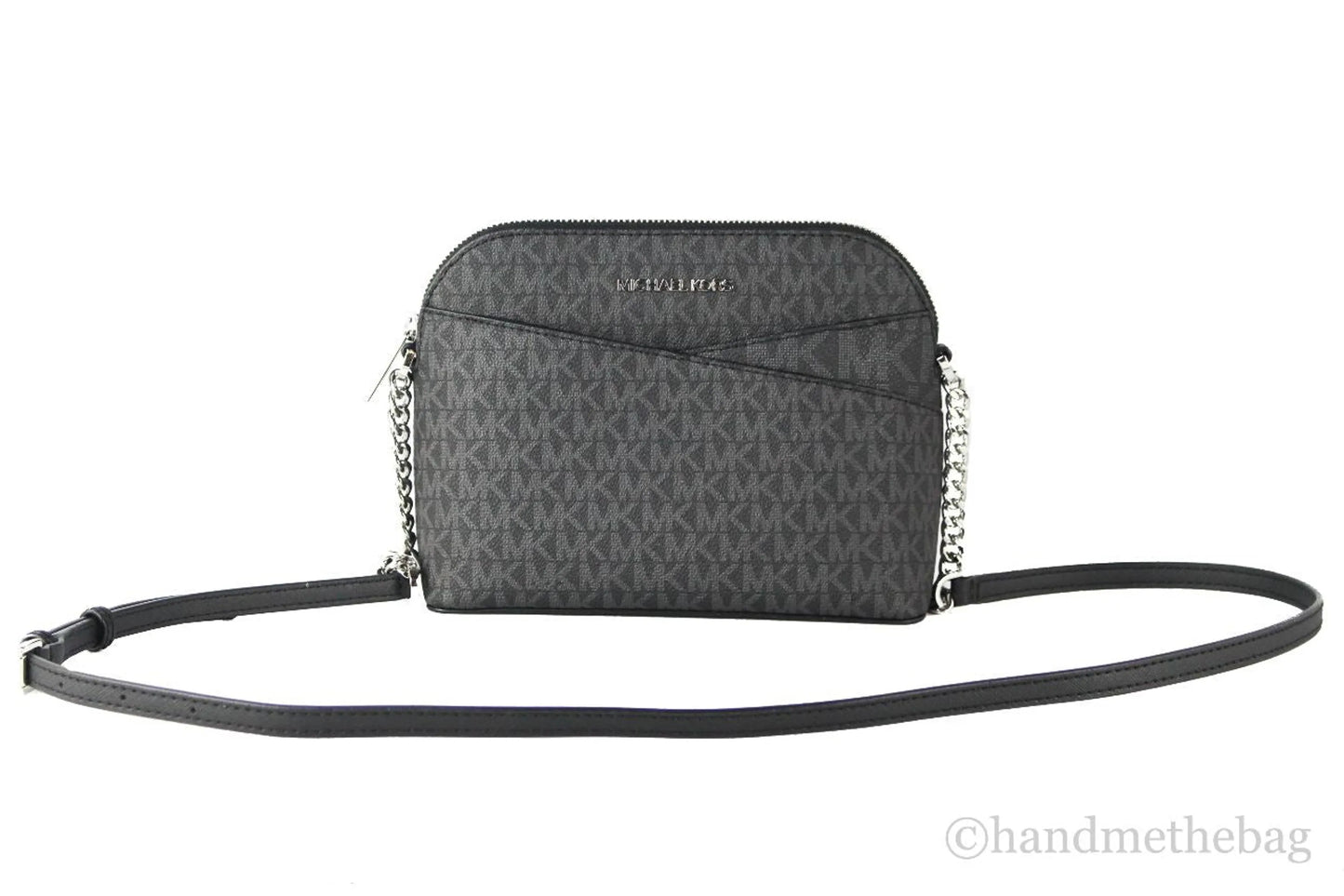 Michael Kors Jet Set Signature PVC X Cross Dome Crossbody Handbag