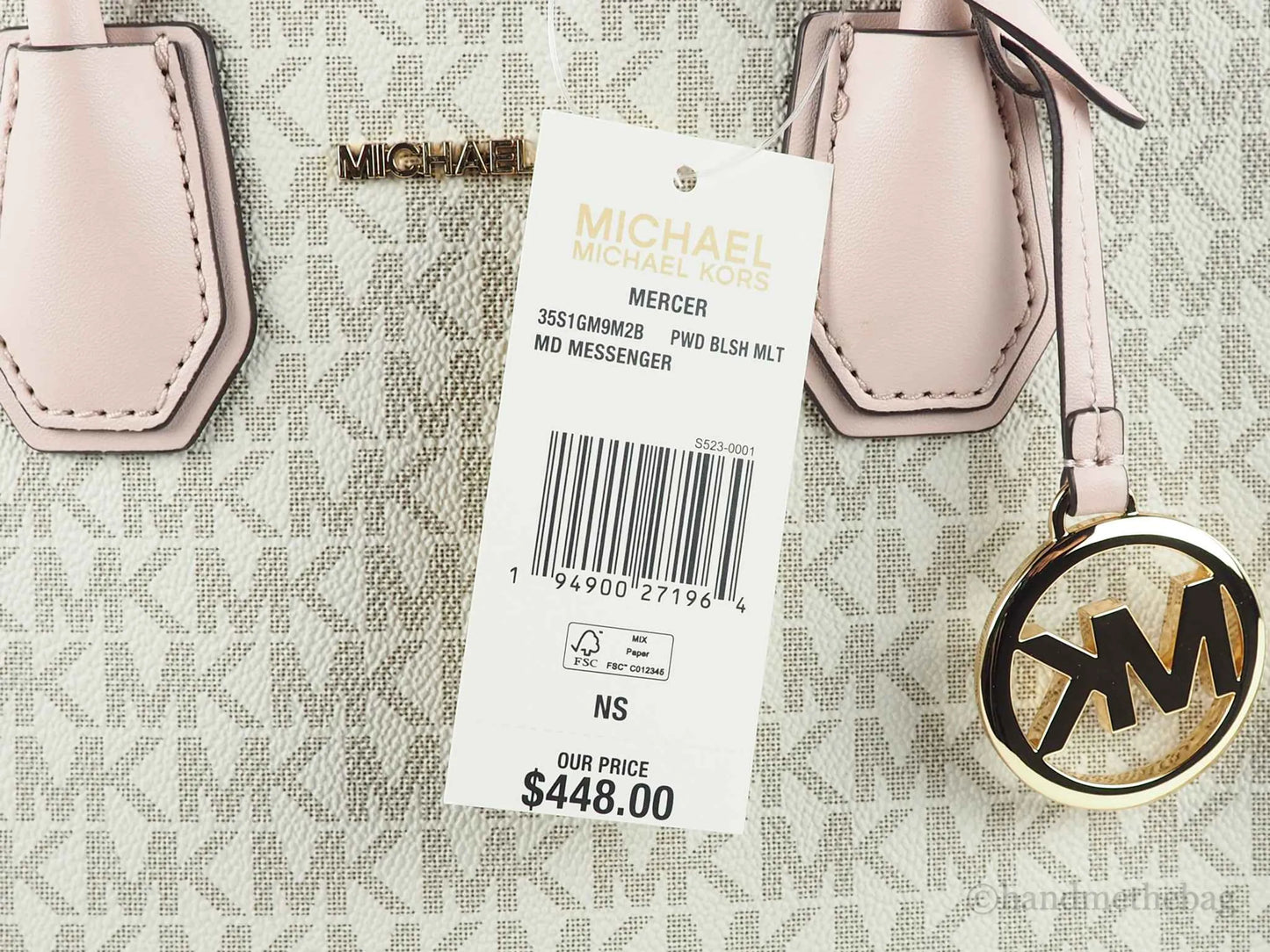 Michael Kors Mercer Powder Blush Multi Messenger Crossbody